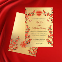 Fleur de cerisier rouge | Mariage chinois