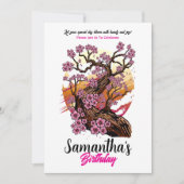Invitation Fleur de cerisier sauvage Anniversaire (Devant)