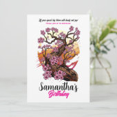 Invitation Fleur de cerisier sauvage Anniversaire (Debout devant)