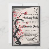 Invitation Fleur de cerisier vintage (Devant)