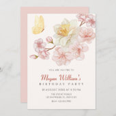Invitation Fleur de chair fleurie (Devant / Derrière)