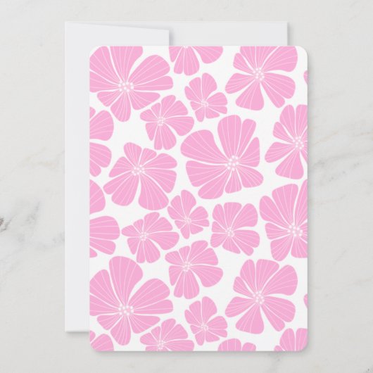 Invitation Fleur de Chamomille rose Abstraite (Dos)