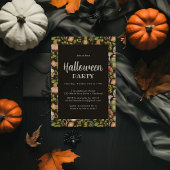 Invitation Fleur de champignon Plante de crâne Halloween Abst