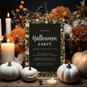 Invitation Fleur de champignon Plante de crâne Halloween Abst