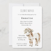 Invitation Fleur de Cheval 16e Anniversaire (Devant)