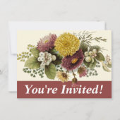 Invitation Fleur de chrysanthème mère florale (Devant)