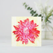 Invitation Fleur de chrysanthème rose vibrant (Debout devant)
