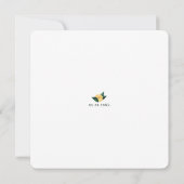 Invitation Fleur de citron Arbre Floral Élégant Mariage blanc (Dos)