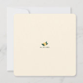 Invitation Fleur de citron Arbre Floral Élégant Mariage Jaune (Dos)