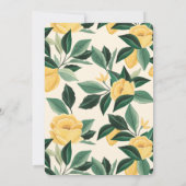 Invitation Fleur de citron Arbre Floral Élégant Mariage vert (Dos)