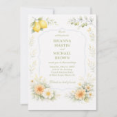 Invitation Fleur de citron élégante et douce (Devant)