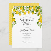 Invitation Fleur de citron vert Parti d'engagement (Devant / Derrière)