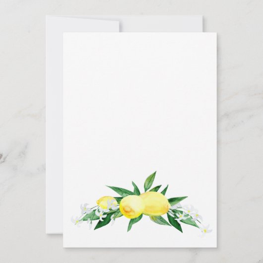 Invitation Fleur de citrons Brunch & Bubbly (Dos)