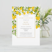 Invitation Fleur de citrons Photo Funérailles Célébration de  (Debout devant)