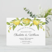 Invitation Fleur de citrons Végétal ENGAGEMENT PARTI (Debout devant)