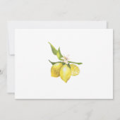 Invitation Fleur de citrons Végétal ENGAGEMENT PARTI (Dos)