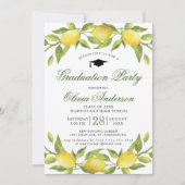 Invitation Fleur de citrons Verdure Chic Graduation Party (Devant)