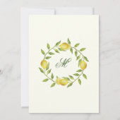 Invitation Fleur de citrons Verdure Chic Graduation Party (Dos)
