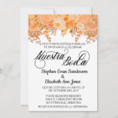 Invitation Fleur de corail Mariage espagnole Nuestra Boda (Devant)