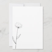 Invitation Fleur de coton blanc clair Botanique nous faisons (Dos)