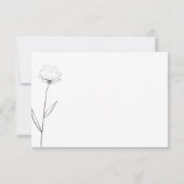 Invitation Fleur de coton Boho Clair Indie Enregistrer la dat (Dos)