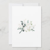 Invitation Fleur de coton Eucalyptus Arch fête de Noël (Dos)