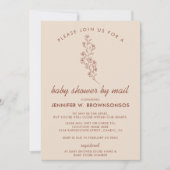 Invitation Fleur de crème Baby shower d'été par courrier (Devant)