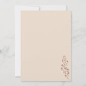 Invitation Fleur de crème Baby shower d'été par courrier (Dos)