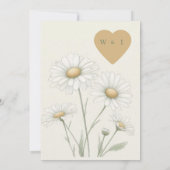 Invitation Fleur de Daisy Printemps Eté Retro Boho (Dos)