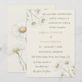 Invitation Fleur de Daisy Printemps Eté Retro Boho (Devant / Derrière)