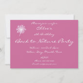 Invitation Fleur de dentelle de la reine Anne Flower's Birthd (Dos)