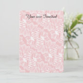 Invitation Fleur de dentelle rose 16e anniversaire (Debout devant)