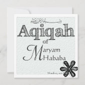 Invitation Fleur de doodle d'Aqiqah (Devant)