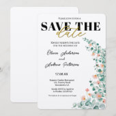 Invitation Fleur de fleur d'oranger save the date (Devant / Derrière)