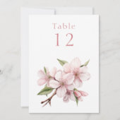 Invitation Fleur de fleurs de cerisier rose Tableau Numéro Pa (Devant)