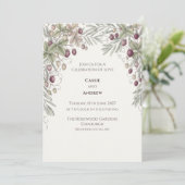 Invitation Fleur de fraisier & botanique d'olive (Debout devant)