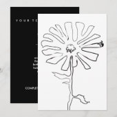 Invitation fleur de gigogne (Devant / Derrière)