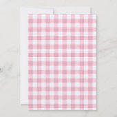 Invitation Fleur de gingham rose bulbe petite pousse shower d (Dos)
