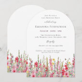 Invitation Fleur de Gladiolus du mois de naissance d'août pou (Devant / Derrière)
