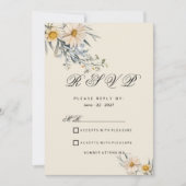 Invitation Fleur de jardin fleur sauvage botanique RSVP (Devant)