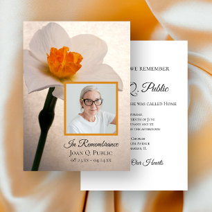 Invitation Fleur de jonquille blanche Printemps Anniversaire
