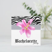 Invitation Fleur de la Bachelorette Zebra Lily (Debout devant)