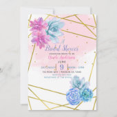 Invitation Fleur de la fête moderne Glam sud-ouest Succulente (Devant)