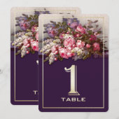 Invitation Fleur de la partie de peinture Numéro de tableau C (Devant / Derrière)