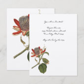 Invitation Fleur de la Passion Vintage (Devant / Derrière)