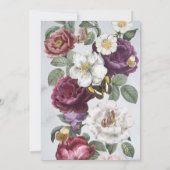 Invitation Fleur de la retraite Fleur de papillon florale Vin (Dos)