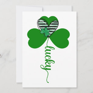 Invitation Fleur de la Saint Patrick irlandaise chanceuse