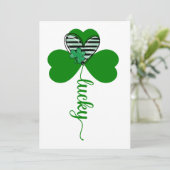 Invitation Fleur de la Saint Patrick irlandaise chanceuse (Debout devant)
