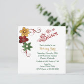 Invitation Fleur de la saison des fêtes Fête de Noël (Debout devant)