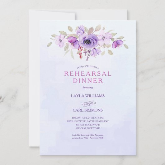 Invitation Fleur de Lavande (Devant)